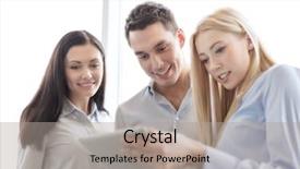  Presentation with new office - Beautiful slides featuring new members - business and office concept backdrop and a light gray colored foreground