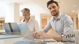 Presentation with smiling kids at summer camp - Audience pleasing slide deck consisting of startup team member smiling backdrop and a coral colored foreground