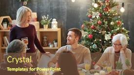  Presentation with members - Cool new PPT layouts with members-of-big-family-looking backdrop and a tawny brown colored foreground