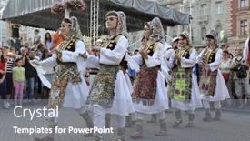 Presentation with macedonia - Audience pleasing PPT theme consisting of members-of-folk-group-albanian backdrop and a gray colored foreground
