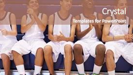  Presentation with math notebook for high school - Slides with members of male high school background and a coral colored foreground