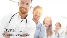  Presentation with members - Presentation consisting of members of the medical center background and a  colored foreground