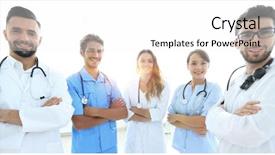  Presentation with members - Presentation theme featuring members of the medical center background and a white colored foreground