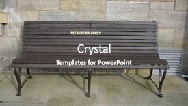  Presentation with members - Audience pleasing slides consisting of members only bench st andrews backdrop and a dark gray colored foreground