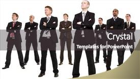 Presentation with team group - Presentation theme consisting of members team - group of businessmen isolated background and a dark gray colored foreground