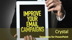  Presentation with email - Theme featuring membership marketing - improve your email campaigns background and a tawny brown colored foreground