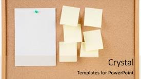  Presentation with corkboard - Theme consisting of memo board - great image of notes pinned background and a coral colored foreground
