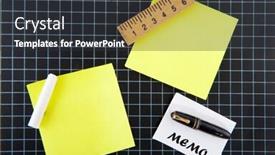  Presentation with technical school - Theme featuring memo board for technical notes or school background and a dark gray colored foreground