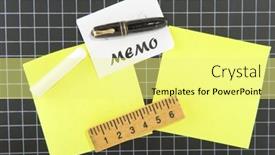  Presentation with technical school - Cool new presentation theme with memo board for technical notes or school backdrop and a blonde colored foreground