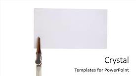  Presentation with paths - Audience pleasing theme consisting of memo card business card with clipping paths backdrop and a white colored foreground