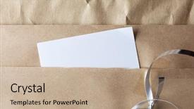  Presentation with congratulation - Slides with memo sheet or card slip background and a  colored foreground