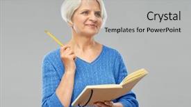  Presentation with old people - Presentation design enhanced with memoire - inspiration memoirs and old people background and a light gray colored foreground