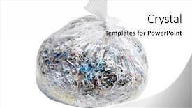  Presentation with memorandum - Slides having memorandum - clear plastic trash bag filled background and a white colored foreground