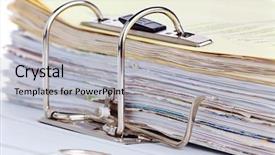  Presentation with memorandum - Audience pleasing slides consisting of memorandum - file folder with documents backdrop and a light gray colored foreground