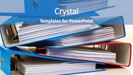  Presentation with memorandum - Colorful presentation theme enhanced with memorandum - file folders with documents backdrop and a teal colored foreground