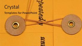  Presentation with memorandum - Presentation with memorandum - interoffice memo envelope and string background and a  colored foreground