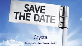  Presentation with memorandum - Cool new presentation with memorandum - save the date written backdrop and a sky blue colored foreground