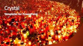  Presentation with czech republic - Slides with memorial after the death background and a tawny brown colored foreground