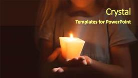  Presentation with candle - Amazing slide set having memorial candles - little girl holding burning candle backdrop and a tawny brown colored foreground