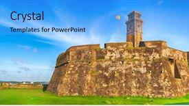  Presentation with sri lanka - Presentation enhanced with memorial clock tower in gall background and a light blue colored foreground