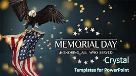  Presentation with memorial day - Cool new PPT theme with memorial day celebration of all backdrop and a tawny brown colored foreground