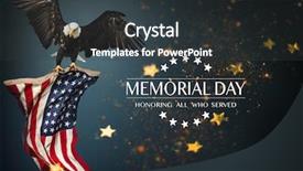  Presentation with memorial day - Slide set featuring memorial day celebration of all background and a dark gray colored foreground