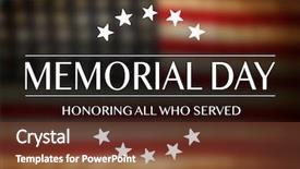  Presentation with memorial day - Colorful PPT theme enhanced with memorial day celebration of all backdrop and a tawny brown colored foreground