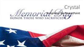  Presentation with memorial day - Amazing PPT theme having memorial-day-design-with-united backdrop and a white colored foreground