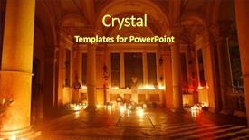  Presentation with funeral memorial templet - PPT theme featuring memorial interior in miragoj cemetary background and a tawny brown colored foreground