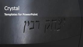  Presentation with memorial - Presentation design with memorial jewish - hill monument in the western background and a dark gray colored foreground