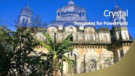  Presentation with memorial purple - Theme featuring memorial late maharaja shri pratap background and a cobalt blue colored foreground