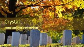  Presentation with cemetery - Cool new presentation with memorial service - arlington national cemetery near backdrop and a tawny brown colored foreground