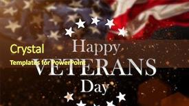  Presentation with veterans day - Amazing slides having memorial service - background with united states flag backdrop and a tawny brown colored foreground