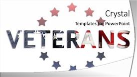 Presentation with veterans - Beautiful slides featuring memorial service - word veterans and stars backdrop and a pink colored foreground