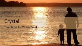  Presentation with memories - Slide deck consisting of family memories - day's end background and a coral colored foreground