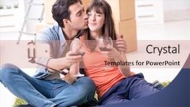  Presentation with selfie - Colorful presentation enhanced with memories birthday - couple taking selfie and drinking backdrop and a  colored foreground