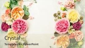  Presentation with festive - Amazing PPT theme having memories birthday - festive flower composition overhead view backdrop and a  colored foreground