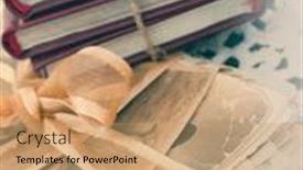  Presentation with memories - Slides consisting of memories in retro arrangement background and a coral colored foreground