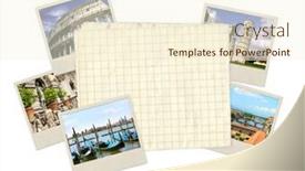  Presentation with old memories - Colorful PPT theme enhanced with memories-of-italy-old-photos backdrop and a  colored foreground