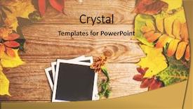  Presentation with fall season - Colorful presentation enhanced with memories with retro photo card backdrop and a  colored foreground
