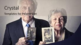  Presentation with memories - PPT theme having memories background and a mint green colored foreground