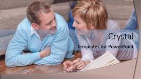  Presentation with memory book - PPT layouts featuring memory book love - memories refreshing couple at home background and a light blue colored foreground