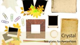  Presentation with memory book - Beautiful PPT layouts featuring memory book romance - collection elements for scrapbooking objects backdrop and a blonde colored foreground