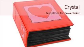  Presentation with photo album - Audience pleasing PPT layouts consisting of memory book romance - photo album isolated on white backdrop and a lemonade colored foreground