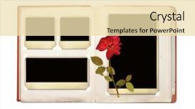  Presentation with photo album - Presentation consisting of memory book romance - photo album with retro photos background and a lemonade colored foreground