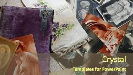  Presentation with memory book - Slide deck consisting of memory book romance - vintage background background and a  colored foreground