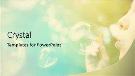  Presentation with memory game - Audience pleasing slide deck consisting of memory game - child blowing bubbles instagram effect backdrop and a soft green colored foreground