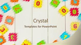  Presentation with memory - PPT layouts enhanced with memory game - colorful puzzle mat on wooden background and a sky blue colored foreground