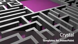  Presentation with memory game - Slides featuring memory game - maze 3d render of labyrinth background and a dark gray colored foreground