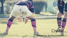  Presentation with rugby players - Colorful presentation theme enhanced with memory game - rugby players fighting for ball backdrop and a soft green colored foreground